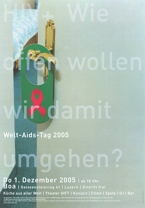 HIV+, Wie offen wollen wir damit umgehen? Welt-Aids-Tag 2005, Boa