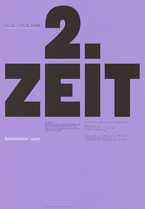 2. Zeit, Kunstmuseum Luzern