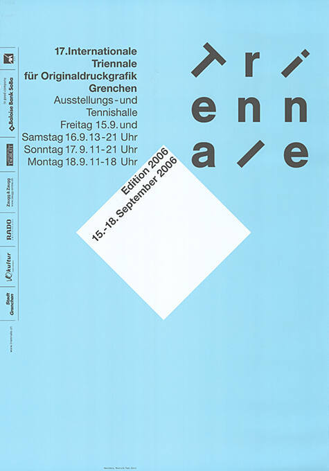 17. Internationale Triennale für Originaldruckgrafik, Ausstellungs- und Tennishalle Grenchen