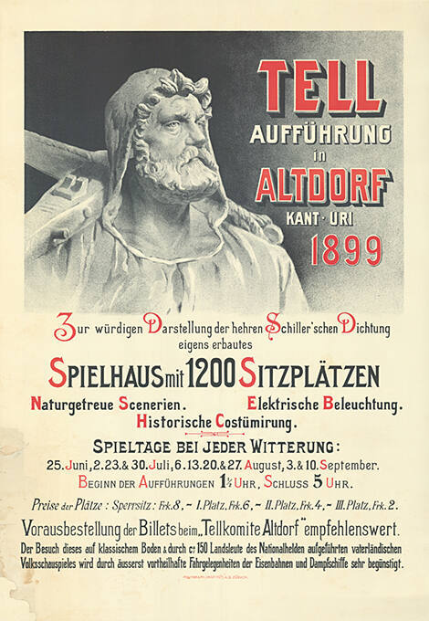 Tell, Aufführung in Altdorf, Kant. Uri, 1899