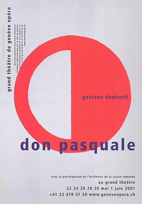 Don Pasquale, Gaetano Donizetti, Grand Théâtre de Genève