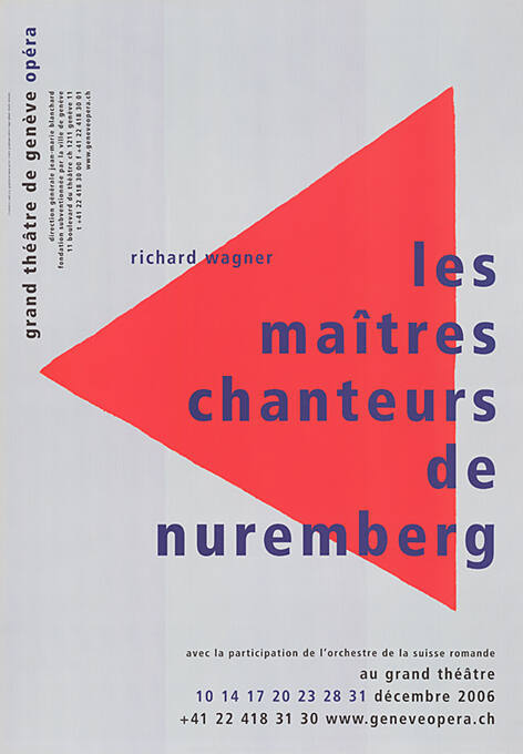 Les maîtres chanteurs de Nuremberg, Richard Wagner, Grand Théâtre de Genève