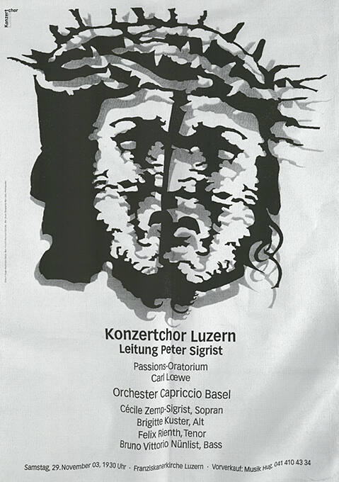 Konzertchor Luzern, Passions-Oratorium, Franziskanerkirche Luzern