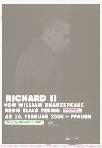 Richard II, William Shakespeare, Schauspielhaus Zürich