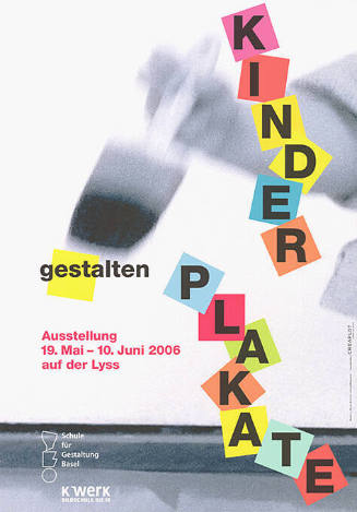 Kinder gestalten Plakate, Ausstellungsräume Schule für Gestaltung, Basel