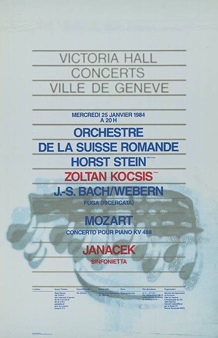 Victoria Hall Concerts, Ville de Genève, Orchestre de la Suisse Romande