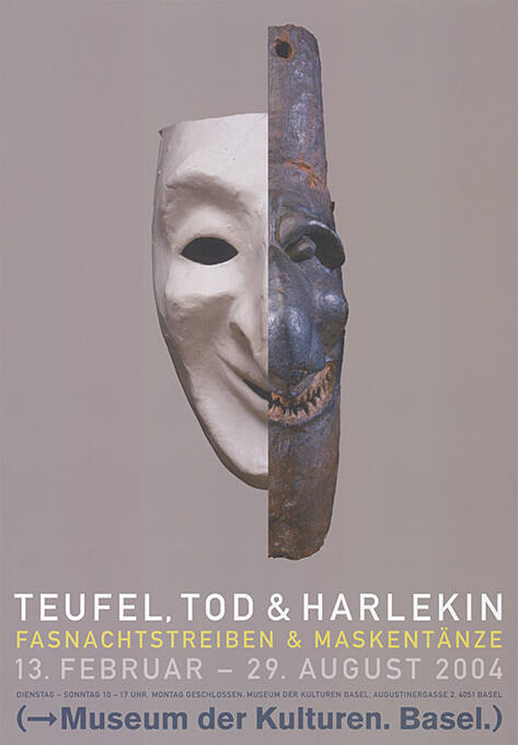 Teufel, Tod & Harlekin, Fasnachtstreiben und Maskentänze, Museum der Kulturen Basel