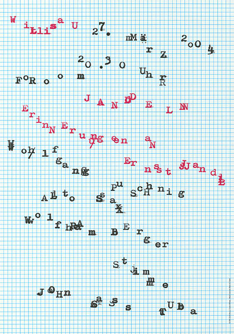 Jandeln, Erinnerungen an Ernst Jandl, Foroom, Willisau