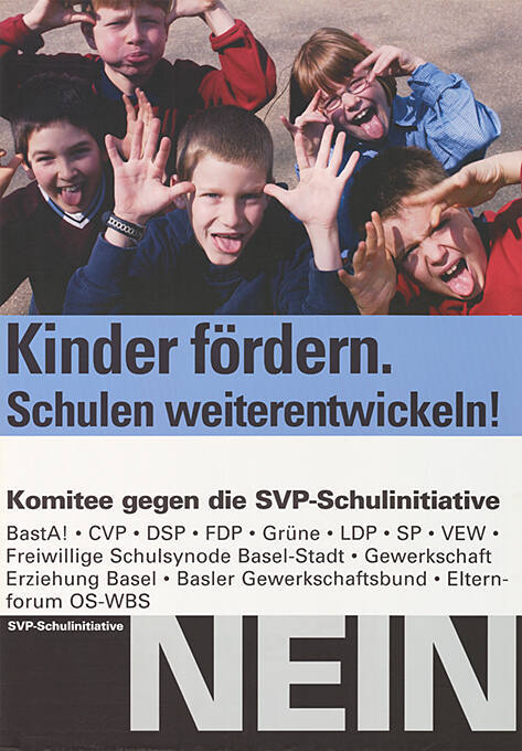 Kinder fördern. Schulen weiterentwickeln! SVP-Schulinitiative Nein