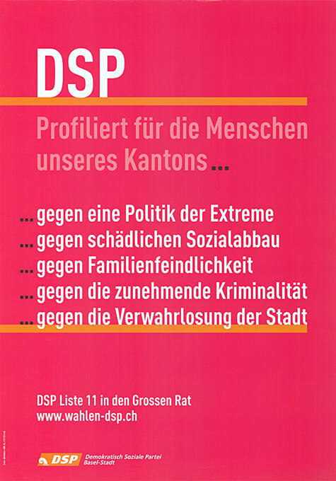 DSP, Profiliert für die Menschen unseres Kantons…