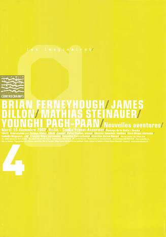 Ferneyhough, Dillon, Steinauer, Pagh-Paan, Radio-Studio Ernest-Ansermet, Genève