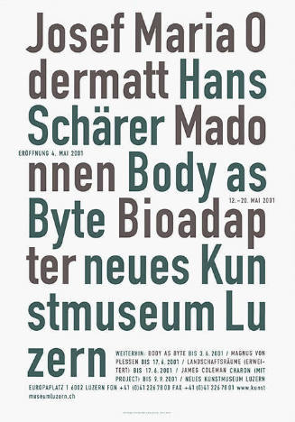 Josef Maria Odermatt, Hans Schärer, Madonnen Body as Byte Bioadapter, neues Kunstmuseum Luzern