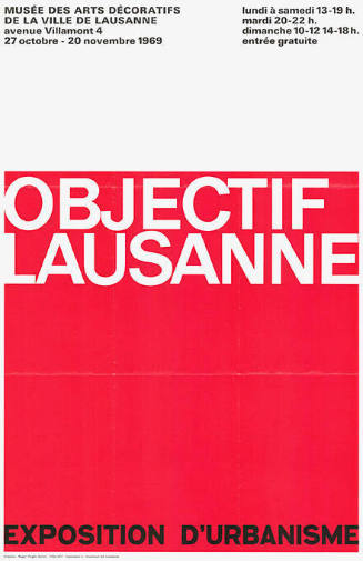 Objectif Lausanne, Musée des Arts Décoratifs de la Ville de Lausanne