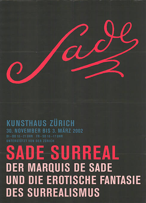 Sade Surreal, Kunsthaus Zürich