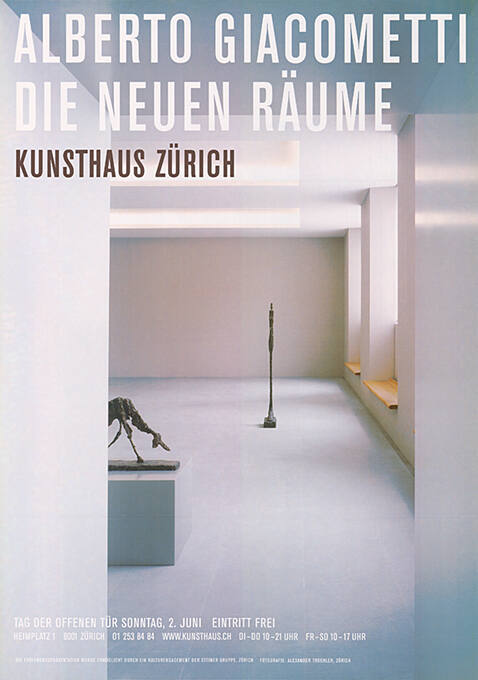 Alberto Giacometti, Die neuen Räume, Kunsthaus Zürich