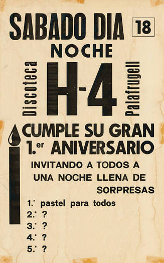 Sábado día, Noche, Cumple su gran 1.er aniversario, Discoteca H-4