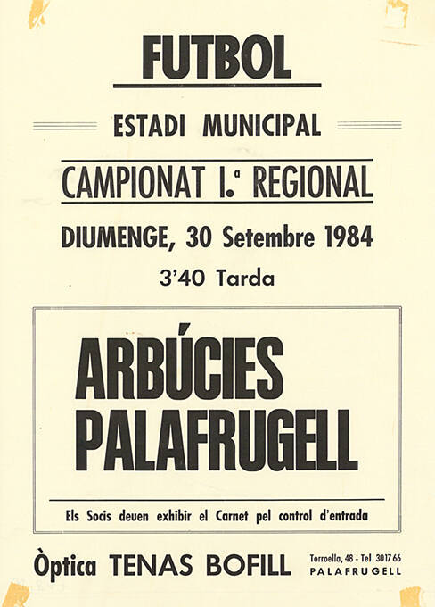 Futbol, Arbúcies, Palafrugell, Estadi Municipal