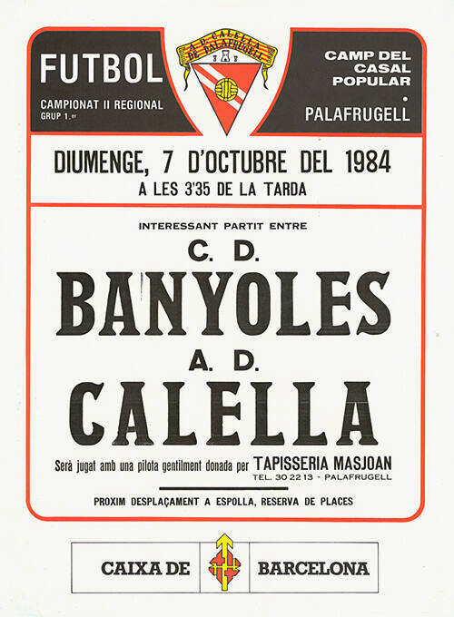 Futbol, Banyoles, Calella, Camp del casal popular