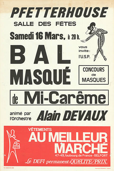 Bal masqué de Mi-Carême, Pfetterhouse, Salle des fêtes