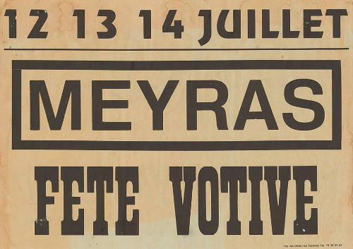 Meyras, Fête votive