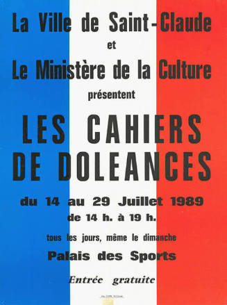 Les cahiers de Doléances, Palais des Sports