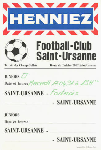 Football-Club Saint-Ursanne, Terrain des Champs-Fallats, Saint-Ursanne – Fontenais