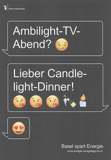 Ambilight-TV-Abend? Lieber Candle-light-Dinner! Basel spart Energie