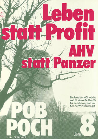 Leben statt Profit, AHV statt Panzer, POB, POCH, Liste 8