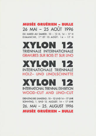 Xylon 12, Musée Gruérien, Bulle