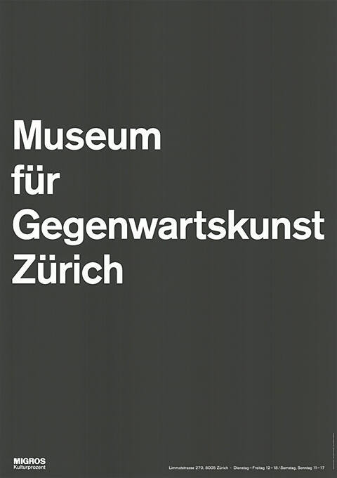 Museum für Gegenwartskunst Zürich