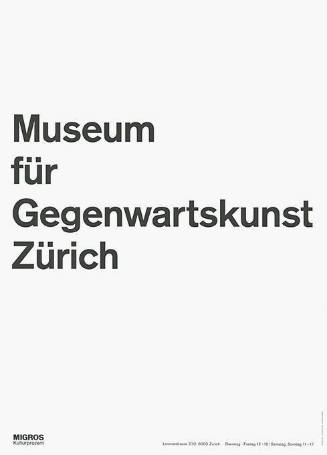 Museum für Gegenwartskunst Zürich