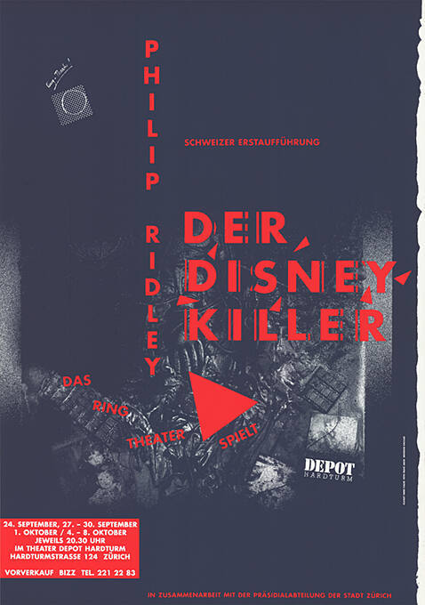 Der Disney-Killer, Philip Ridley, Ring Theater, Depot Hardturm