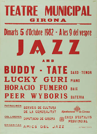 Teatre Municipal, Jazz, Buddy Tate