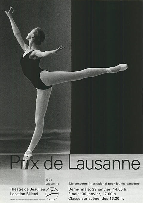 Prix de Lausanne, 22ᵉ concours international pour jeunes danseurs, Théâtre de Beaulieu, Location Billetel