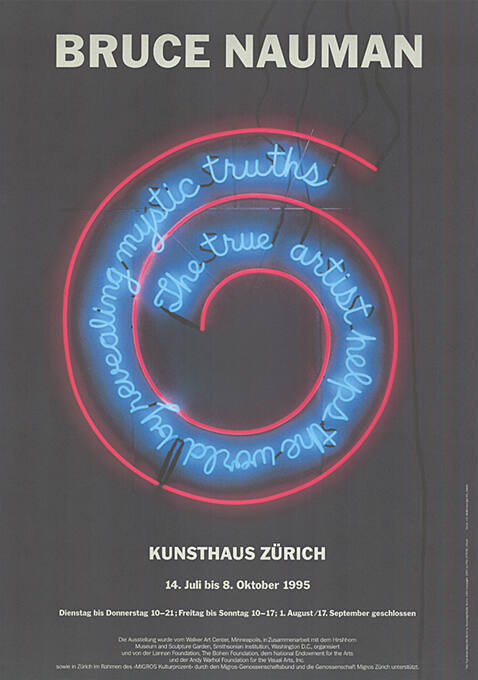 Bruce Nauman, Kunsthaus Zürich