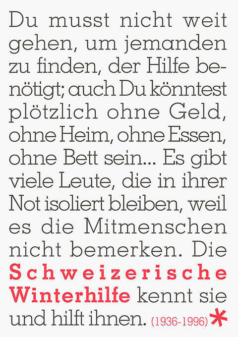 Du musst nicht weit gehen […] Schweizerische Winterhilfe