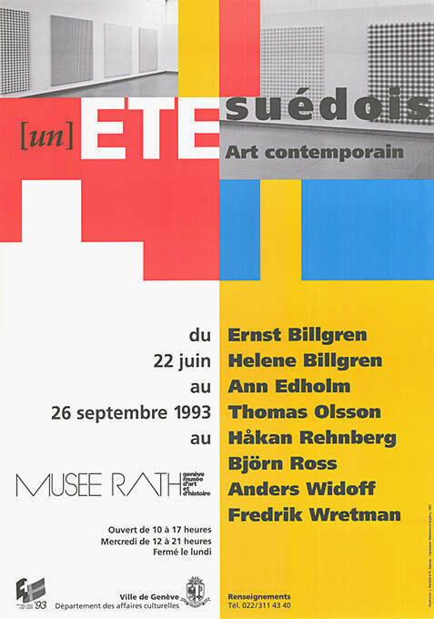 Un été suédois, Art contemporain, Musée Rath, Genève