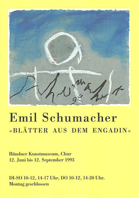 Emil Schuhmacher, «Blätter aus dem Engadin», Bündner Kunstmuseum Chur