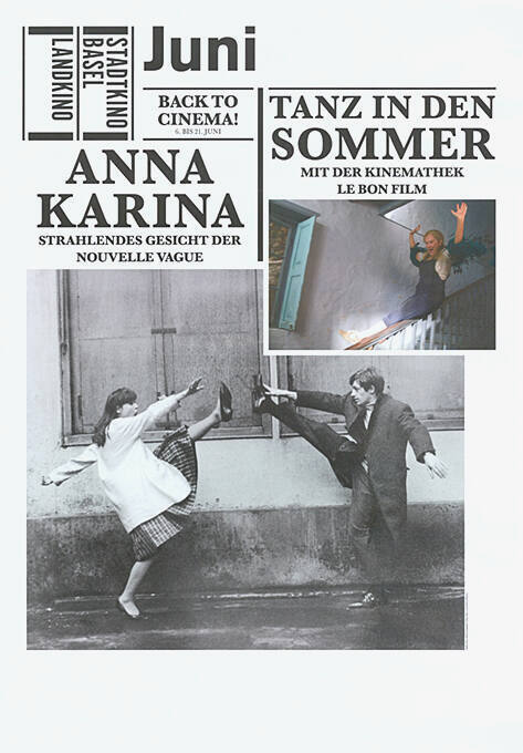 Juni, Tanz in den Sommer, Anna Karina, Stadtkino Basel, Landkino