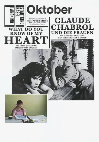 Oktober, Claude Chabrol, What do you know of my heart, Stadtkino Basel, Landkino