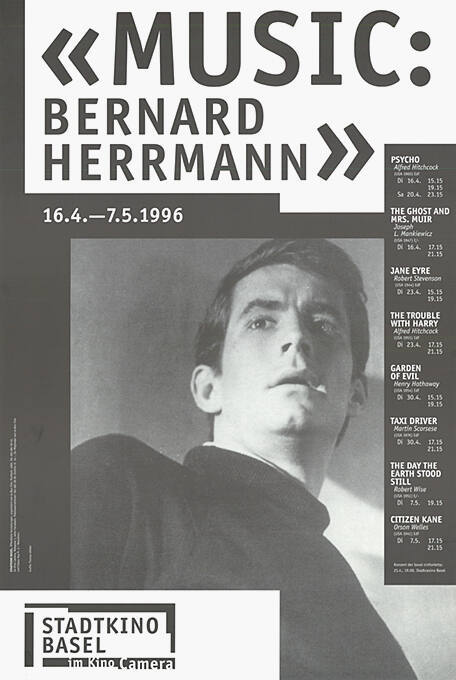 «Music: Bernard Herrmann», Stadtkino Basel