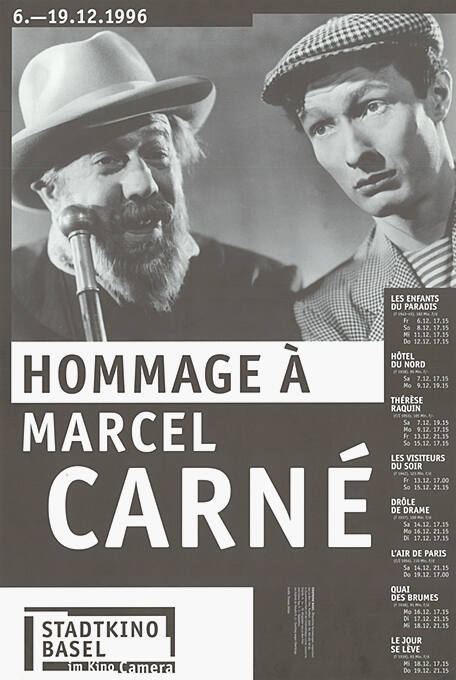 Hommage à Marcel Carné, Stadtkino Basel