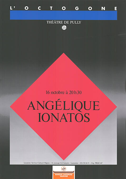 Angélique Ionatos, L’Octogone, Théâtre de Pully