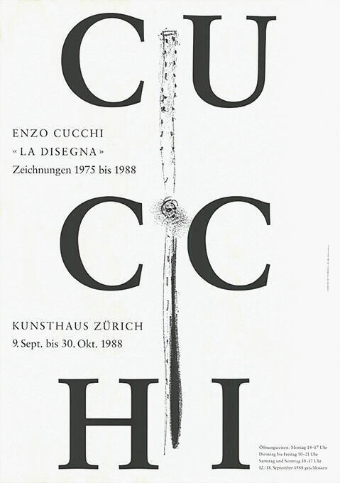 Enzo Cucchi, «La disegna», Kunsthaus Zürich