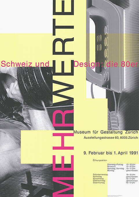 Mehrwerte, Schweiz und Design: die 80er, Museum für Gestaltung Zürich