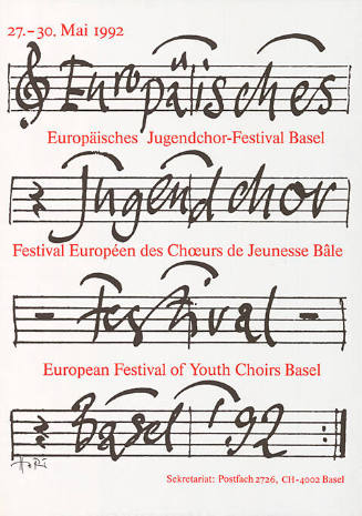 Europäisches Jugendchor-Festival, Basel ’92