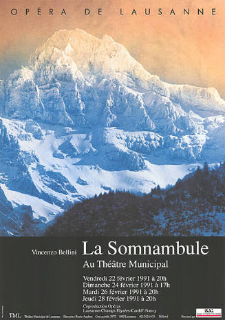 La Somnambule, Vincenzo Bellini, Théâtre Municipal, Lausanne