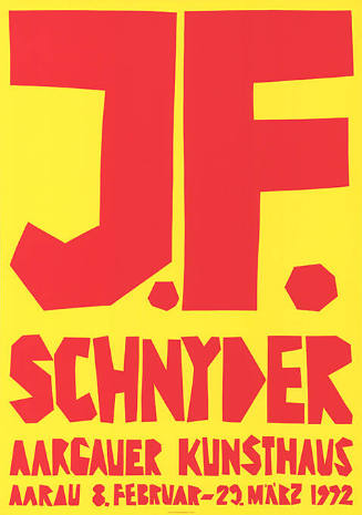 J.F. Schnyder, Aargauer Kunsthaus, Aarau