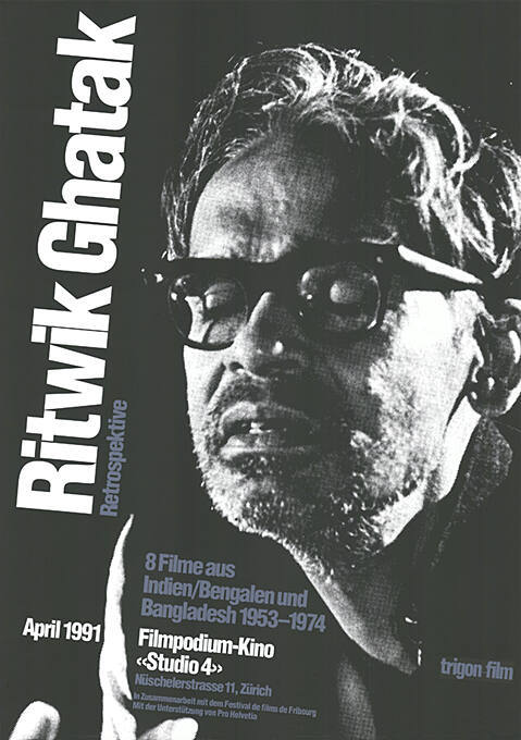 Ritwik Ghatak, Retrospektive, Filmpodium-Kino, «Studio 4»