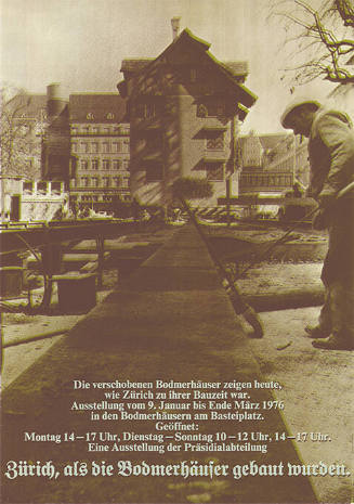 Zürich, als die Bodmerhäuser gebaut wurden,